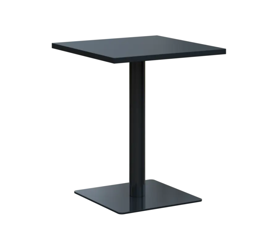 SQT 450 - 1 stůl hranlatý, deska 600x600 mm, síla 25 mm, trubková noha černá, antracit